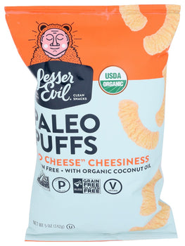 LESSER EVIL: Paleo Puffs No Cheese Cheesiness, 5 oz