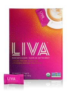 LIVA: Sugar Raw Date 30 Packets, 5.29 oz