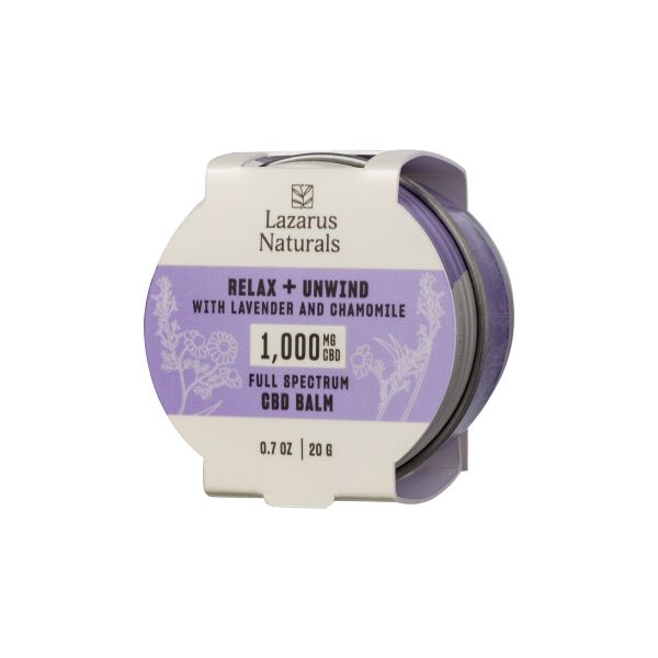 LAZARUS NATURALS: Cbd Relax Unwind Balm 1000Mg, 0.7 oz