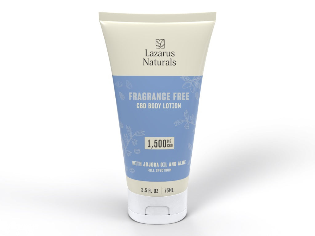 LAZARUS NATURALS: Cbd Lotion Fragrance Free 1500Mg, 2.5 oz