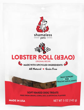 SHAMELESS PETS: Lobster Roll Over Dog Treats, 5 oz