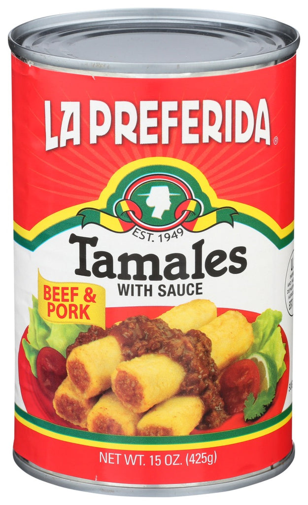 LA PREFERIDA: Beef Pork Tamales, 15 oz