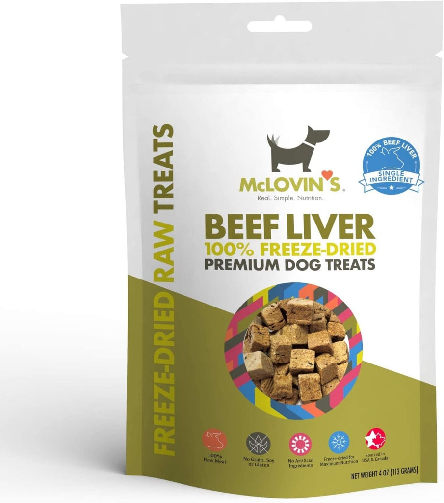 MCLOVINS PET FOOD: Beef Liver Freeze Dried Dog Treats, 4 oz