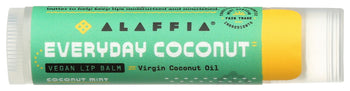 ALAFFIA: Everyday Coconut Vegan Lip Balm Coconut Mint, 0.15 oz