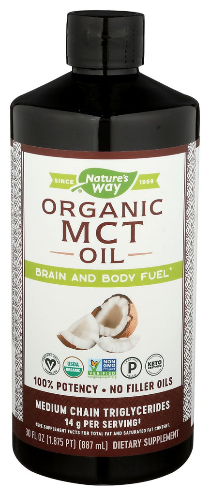 NATURES WAY: Organic MCT Oil, 30 oz