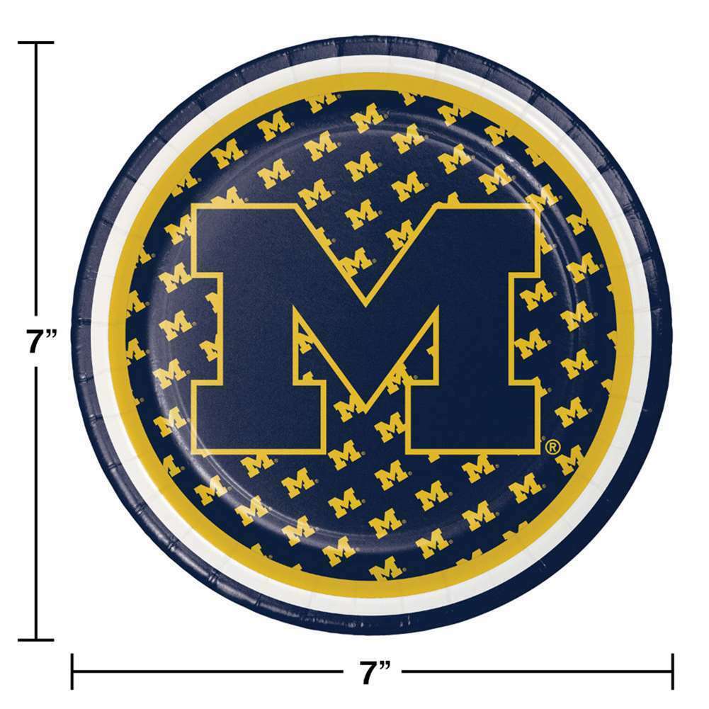 CREATIVE CONVERTING: Michigan Luncheon Plate, 8 ea