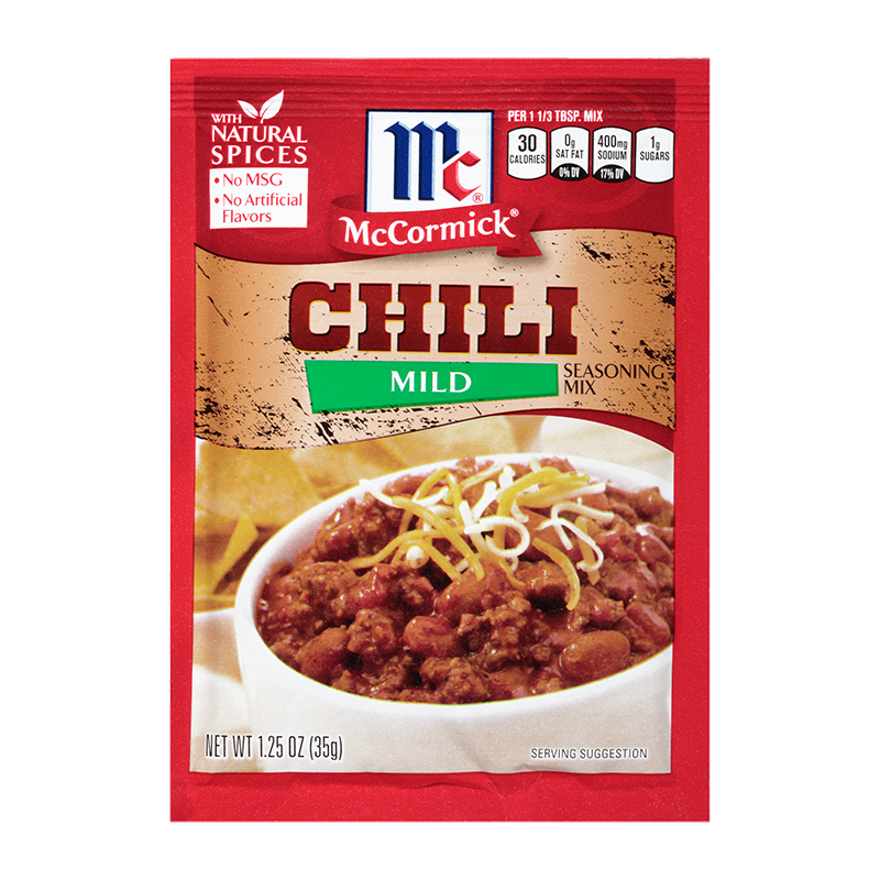 MC CORMICK: Mild Chili Seasoning Mix, 1.25 oz