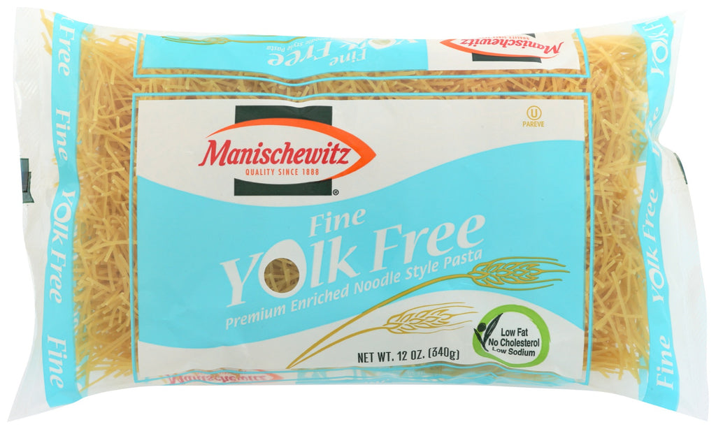 MANISCHEWITZ: Yolk Free Fine Noodles, 12 oz