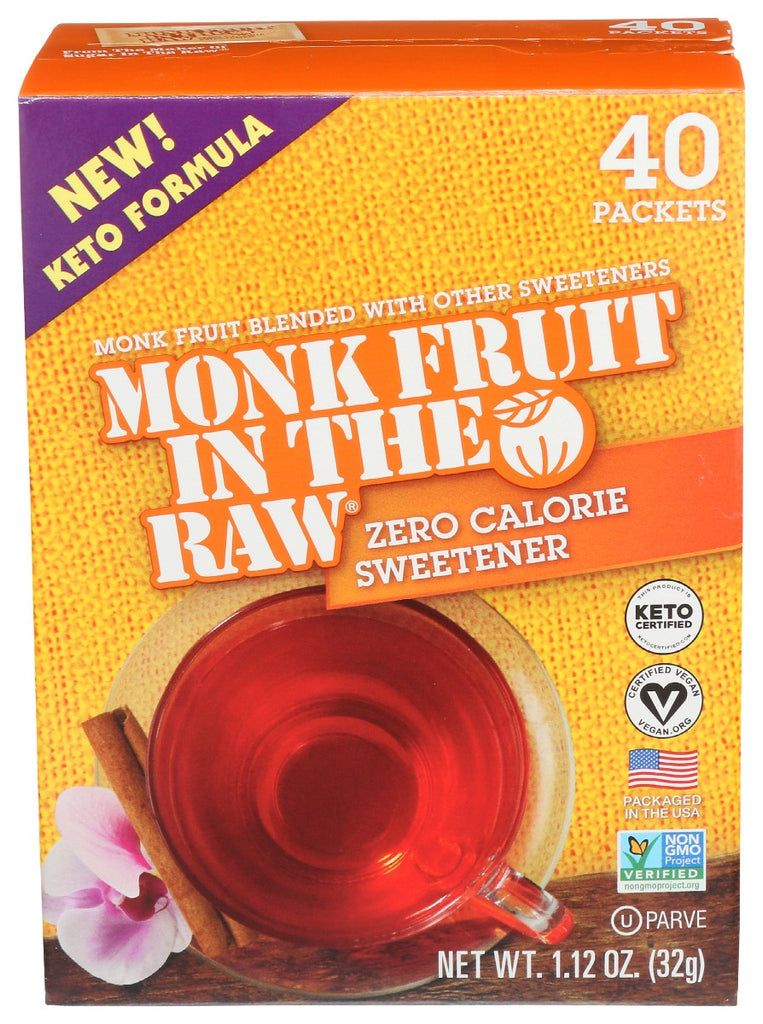 IN THE RAW: Monk Fruit Keto Packets, 1.12 oz