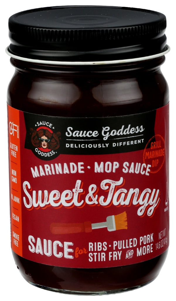 SAUCE GODDESS: Sweet and Tangy Marinade and Mop Sauce, 14.6 oz