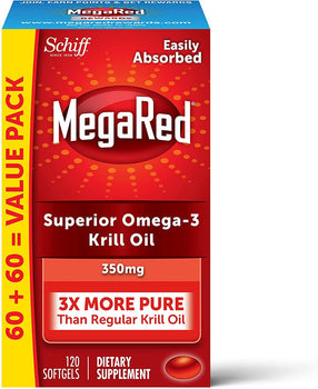 MEGARED: Superior Omega 3 Krill Oil 350Mg, 120 cp