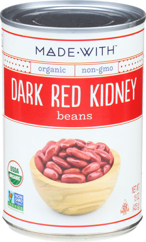 MADE WITH: Organic Dark Red Kidney Beans, 15 oz