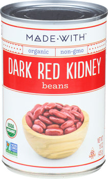 MADE WITH: Organic Dark Red Kidney Beans, 15 oz