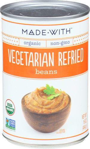 MADE WITH: Organic Vegetarian Refried Beans, 16 oz