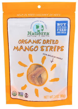 NATIERRA: Organic Dried Mango Strips, 3 oz