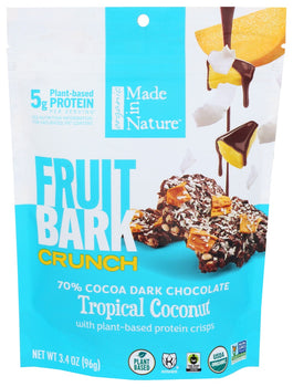 MADE IN NATURE: Fruit Bark Crunch Tropical Coconut, 3.4 oz