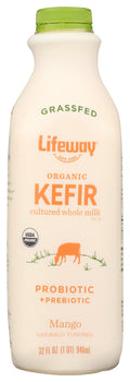 LIFEWAY: Organic Mango Whole Milk Grassfed Kefir, 32 oz