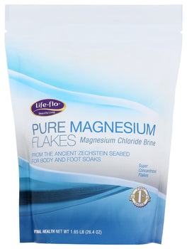LIFE FLO: Pure Magnesium Flakes, 1.65 lb