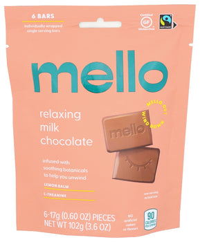 MELLO: Relaxing Milk Chocolate, 3.6 oz