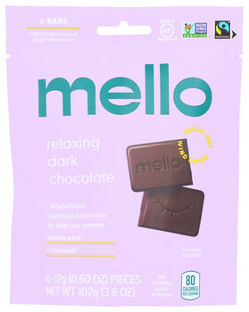 MELLO: Relaxing Dark Chocolate, 3.6 oz