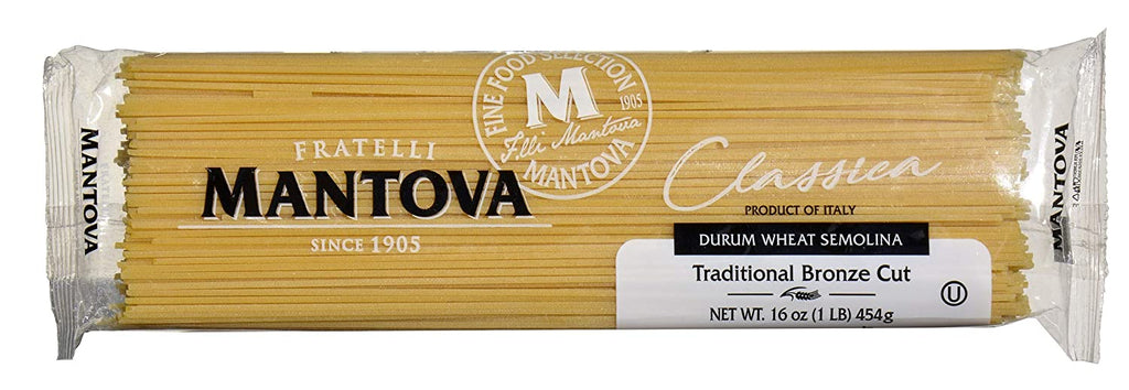 MANTOVA: Traditional Bronze Cut Spaghetti Pasta, 16 oz