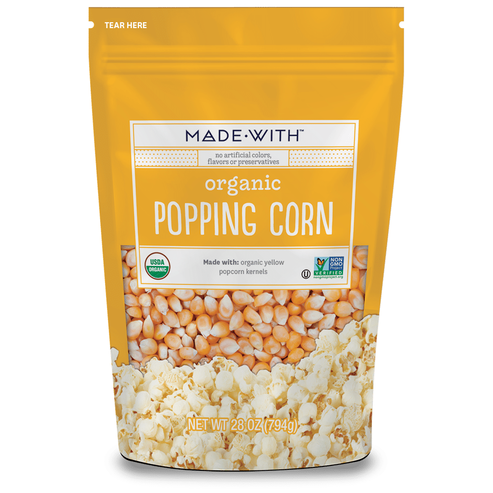 MADE WITH: Organic Popping Corn, 28 oz