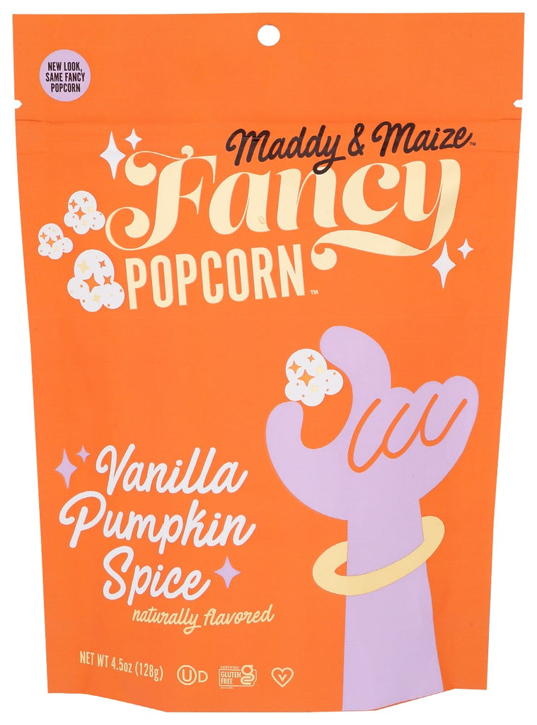 MADDY & MAIZE: Vanilla Pumpkin Spice Popcorn, 4.5 oz