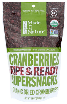 MADE IN NATURE: Organic Dried Cranberries, 13 oz