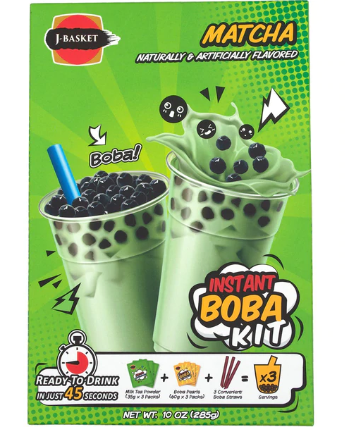 J-BASKET: Instant Boba Kit Matcha, 10 oz