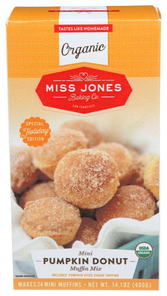 MISS JONES BAKING CO: Organic Mini Pumpkin Donut Muffin Mix, 14.1 oz