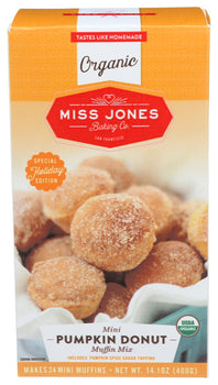 MISS JONES BAKING CO: Organic Mini Pumpkin Donut Muffin Mix, 14.1 oz