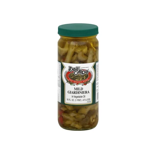 DELL ALPE: Mild Giardiniera In Vegetable Oil, 16 oz