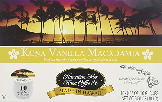 HAWAIIAN KONA: Coffee Kona Vanilla Macadamia Nut, 10 pk