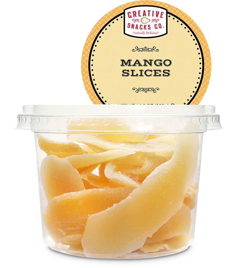 CREATIVE SNACK: Dried Mango Slices Cup, 7.5 oz