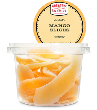 CREATIVE SNACK: Dried Mango Slices Cup, 7.5 oz