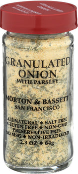 MORTON & BASSETT: Granulated Onion With Parsley, 2.3 oz