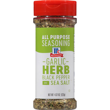 MC CORMICK: Garlic Herb Black Pepper And Sea Salt All Purpose Seasoning, 4.37 oz