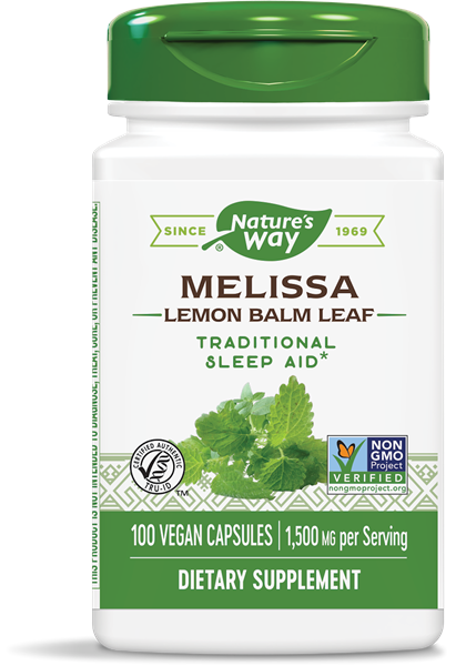 NATURES WAY: Melissa Lemon Balm Leaf, 100 vc