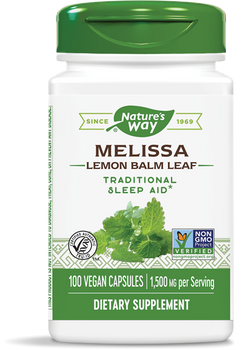 NATURES WAY: Melissa Lemon Balm Leaf, 100 vc