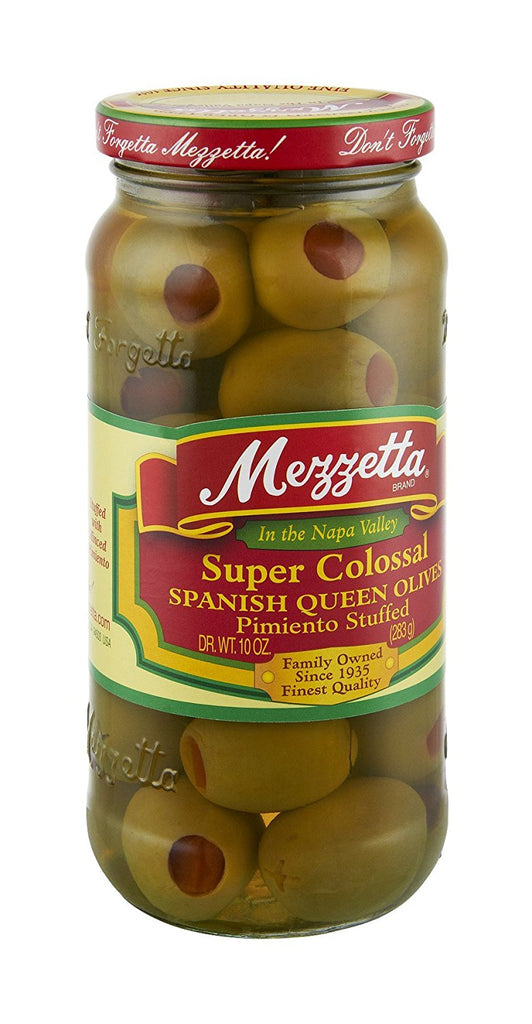 MEZZETTA: Super Colossal Pimiento Stuffed Spanish Queen Olives, 10 oz