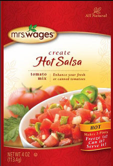 MRS WAGES: Hot Salsa Tomato Mix, 4 oz