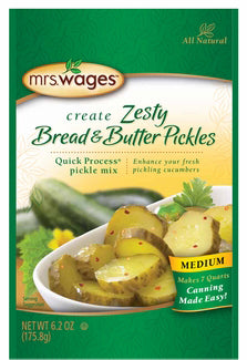 MRS WAGES: Zesty Bread & Butter Pickles, 6.2 oz