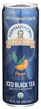 NEWMANS OWN ORGANICS: Peach Iced Black Tea, 12 fo