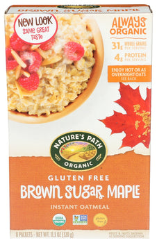 NATURES PATH: Brown Sugar Maple Oatmeal Gluten Free, 11.3 oz