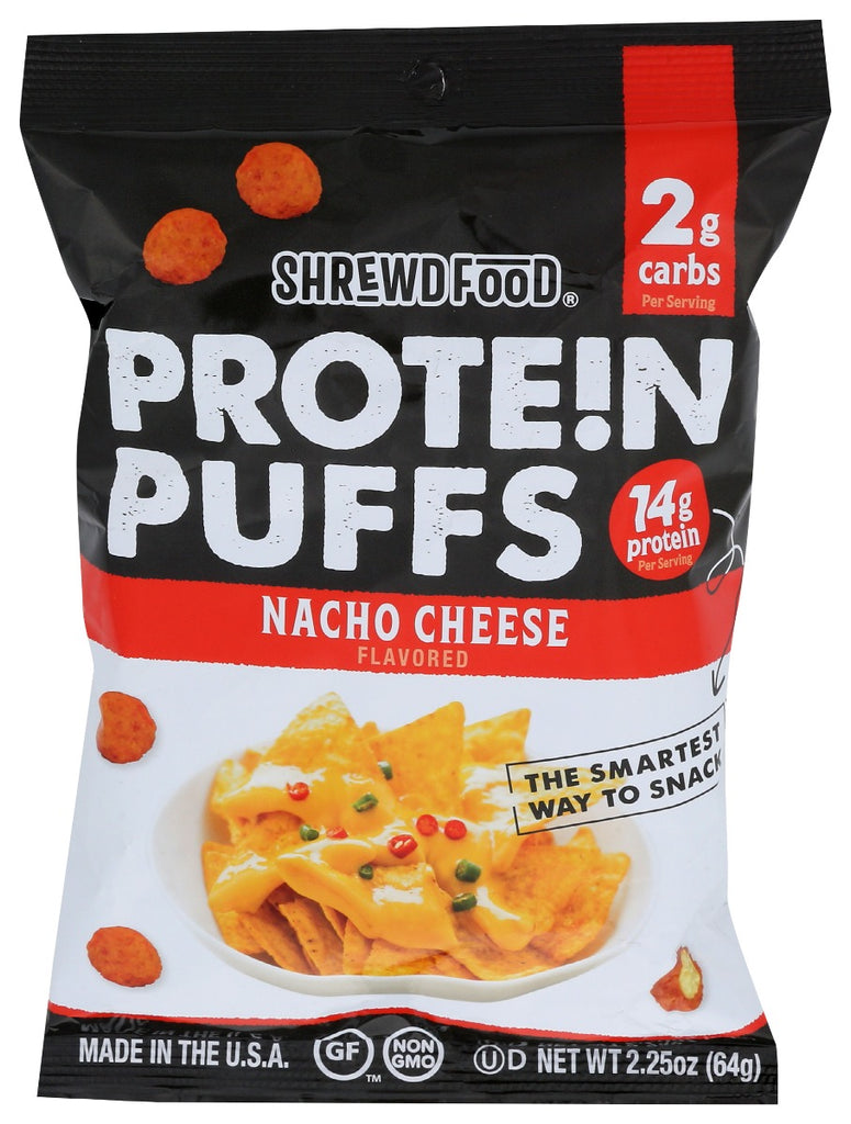 SHREWD FOOD: Protein Puffs Nacho Cheese, 2.25 oz