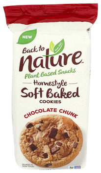 BACK TO NATURE: Homestyle Soft Baked Chocolate Chunk Cookies, 8 oz