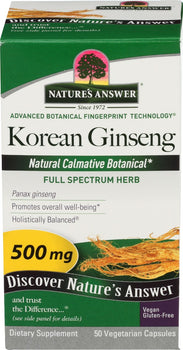 NATURES ANSWER: Korean Ginseng Root, 50 vc