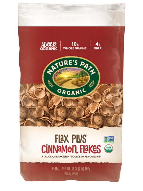 NATURES PATH: Flax Plus Cinnamon Flakes, 32 oz