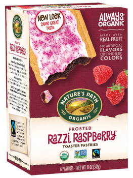 NATURES PATH: Frosted Razzi Raspberry Toaster Pastries, 11 oz