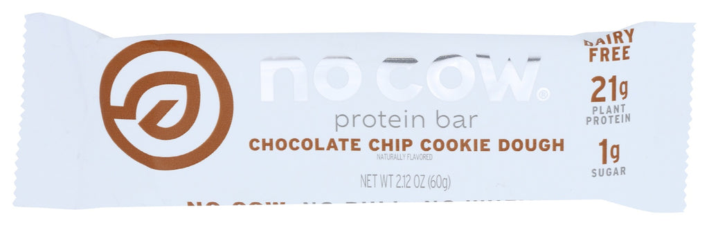 NO COW BAR: Chocolate Chip Cookie Dough Protein Bar, 2.12 oz